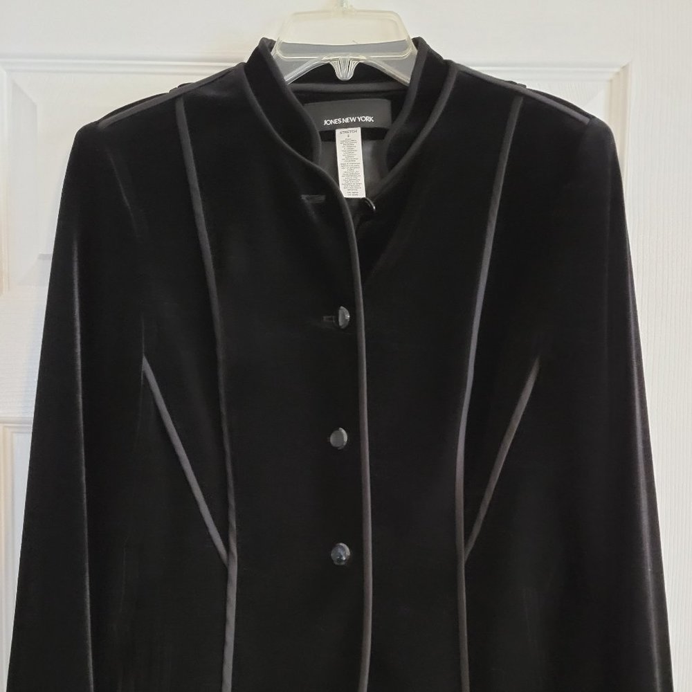 Black velour blazer